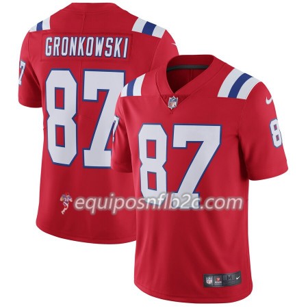 Camiseta Hombre NFL New England Patriots Rob Gronkowski 87 Nike Rojo